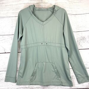 ATHLETA Green Hoodie Top Shirt Pullover Long Sleeve Size M
